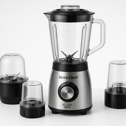Silver Crest 4-in-1 Blender Chopper Grinder 650W SC-1580