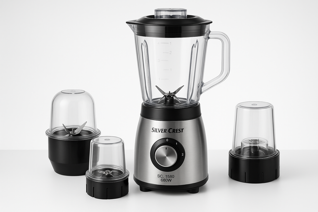Silver Crest 4-in-1 Blender Chopper Grinder 650W SC-1580