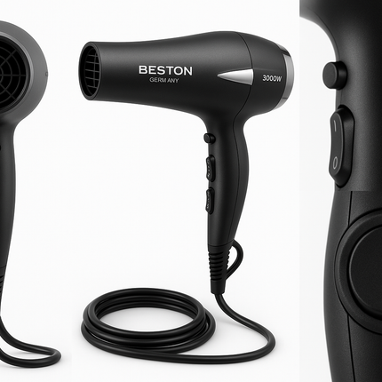 BESTON Germany Hair Dryer 3000W - Professional Power Styling