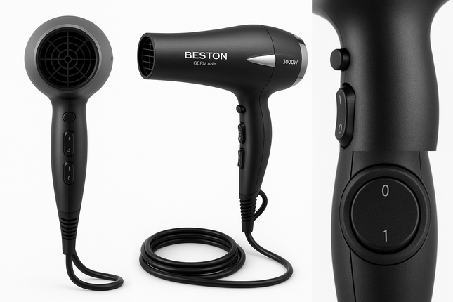BESTON Germany Hair Dryer 3000W - Professional Power Styling