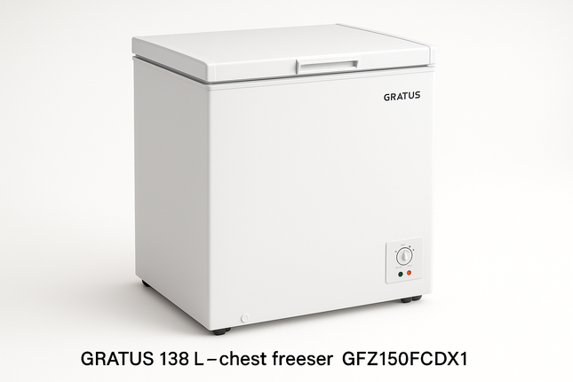GRATUS CHEST FREEZER 138L GFZ150FCDX1