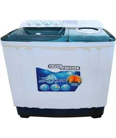 SUPER GENERAL Washing Machine 8KG SGW8250NLEDS - LED Display Energy Efficient