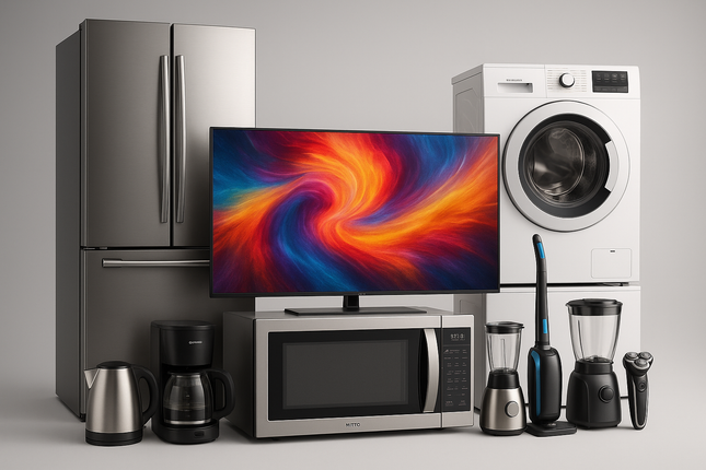 MEGA ELECTRONICS BUNDLE with Fridge, TV and Washing Machine